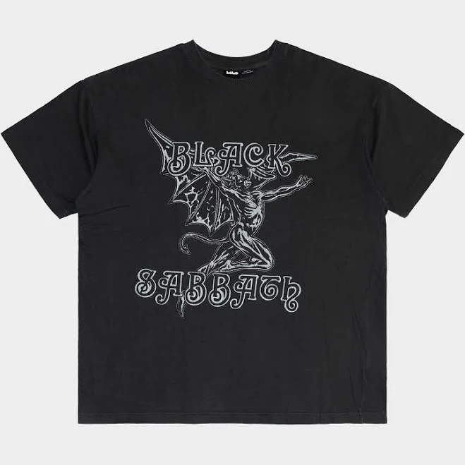 top Cotton On Black Sabbath Oversized ‘vintage’ T-shirt Washed Black S/m eBay $19.99