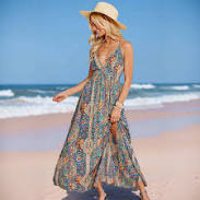 dress Cupshe Women's Boho Paisley Plunging Maxi Dress Cupshe.com $36