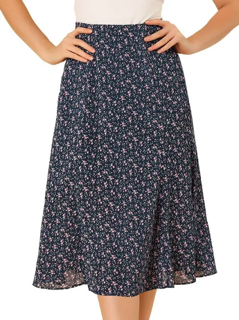 skirt Daring Diva Women's Floral Print A-Line Skirt Walmart $24.99