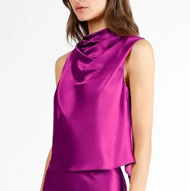 top Drape Neck Open Back Top Michelle Mason $395