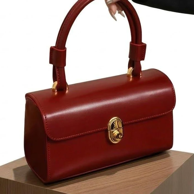 bag Elegant Vegan Leather Square Handbag Etsy - Seller $40