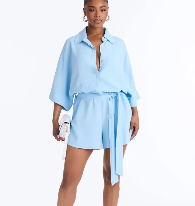 romper Fashion Nova Charlotte Linen Romper Fashion Nova $34.99