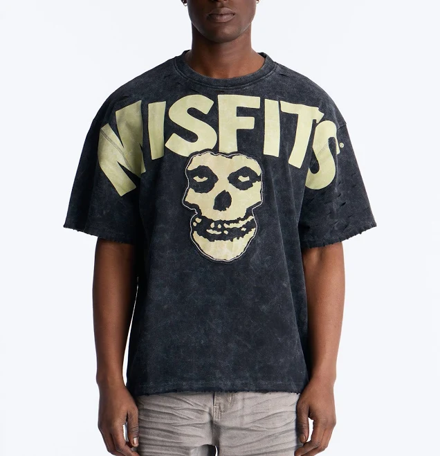 top Fashion Nova Men's Misfits Destroyed Tee Shirt Fashion Nova $23.99
