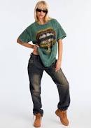 top Fashion Nova Oversized Washed Short Sleeve Graphic T-Shirt Fashion Nova $15.99