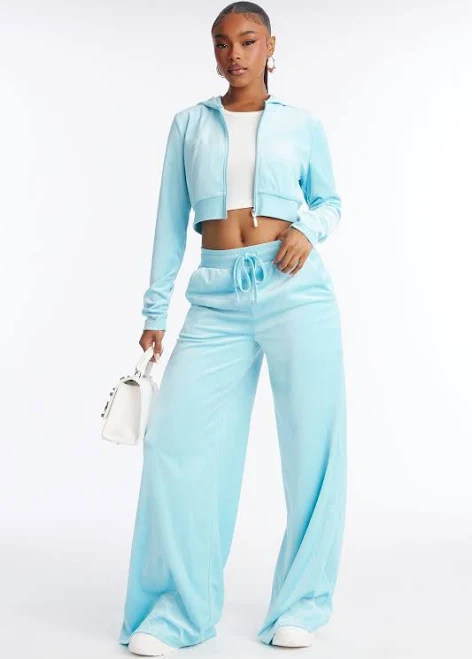 matching set Fashion Nova Women's The Original Trendsetter Wide Leg Velour Set Fashion Nova $25