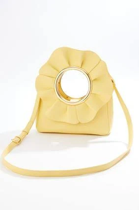 bag Faux Leather Mini Bag with Floral Ring Handle Cato Fashions $34.99