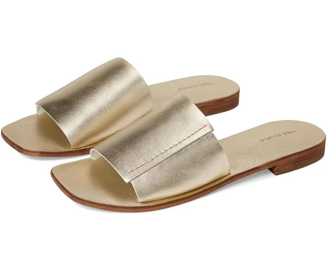 shoes Free People Verona Leather Slide Sandals Zappos.com $79.2