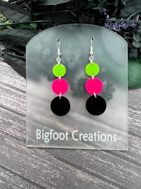 accessory Funky Circle Dangle Earrings Etsy - BigfootCreationsMN $10.95