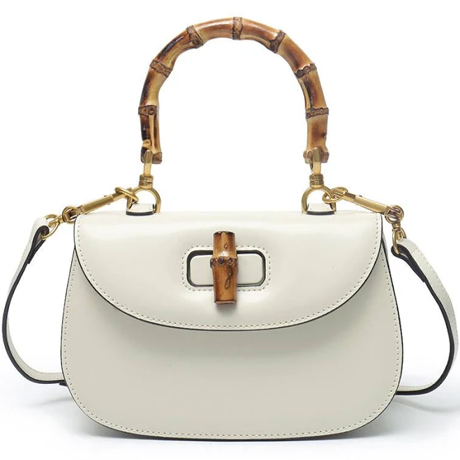 bag Genuine Leather Retro Bamboo Mini Bag Handsewgift $95