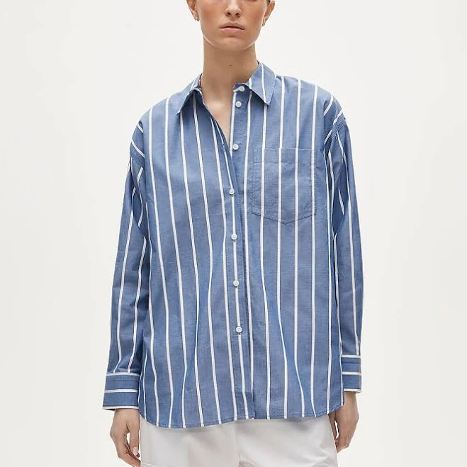 top J.Crew Women's Étienne Oversized Dobby Stripe Shirt J.Crew $89.5