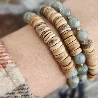 accessory Jasper Stone Bead Bracelet Set Poppy Rd. Boutique $22