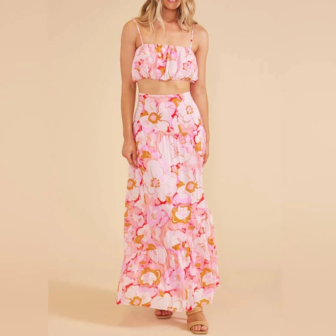 two piece set Josie Crop Top and Maxi Skirt Set Poshmark $45