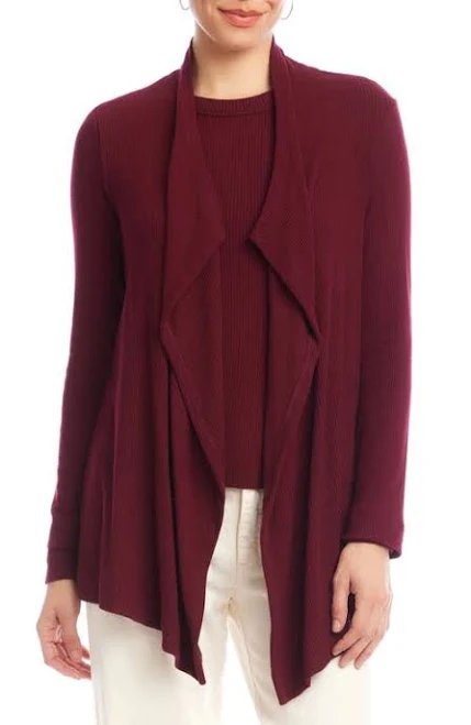 outerwear Karen Kane Women's Ribbed Drape Front Cardigan Nordstrom $65.4