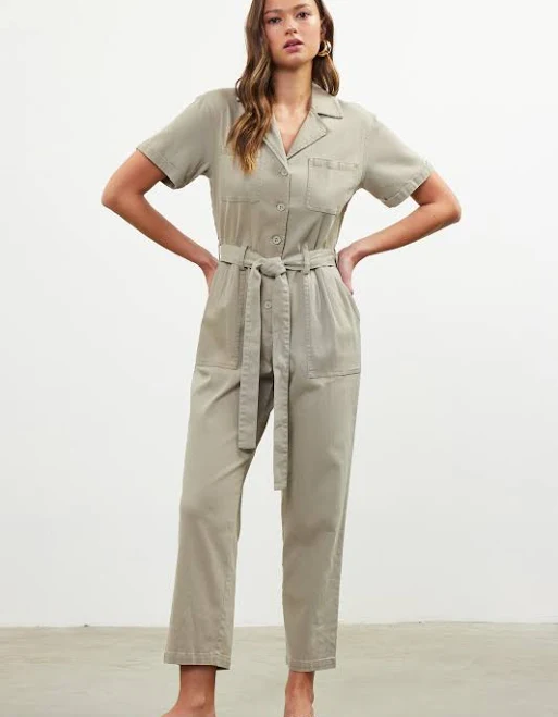 jumpsuit Kendall Washed Utility Jumpsuit Teal Poppy $99