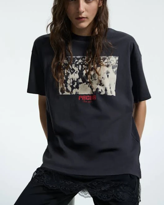 top Ladies H&M Oversized Printed T-Shirt H&M $17.99