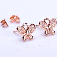 accessory Leto Minimalist Rose Gold Stud Earrings Olizz Jewelry $19.9