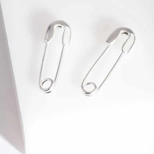 accessory Lovisa Sterling Silver Safety Pin Earrings Lovisa US $24.99