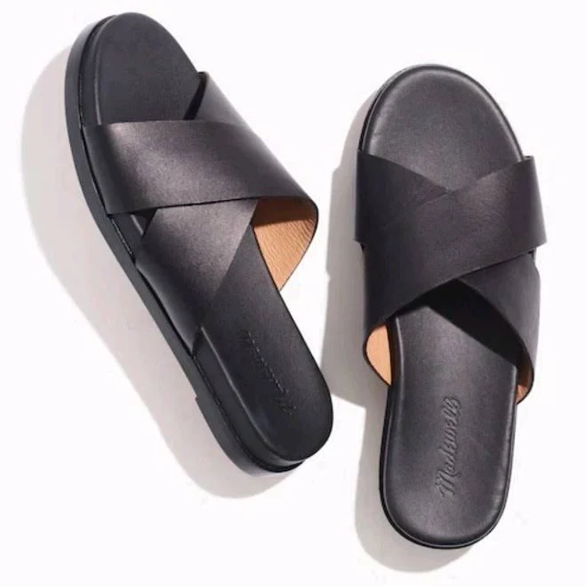 shoes Madewell Women's Black The Louisa Crisscross Slide Leather Minimalist eBay - smellsgr8 $36.95