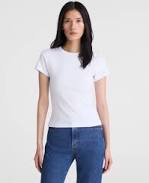 top Madewell Women's The '90s Crewneck Tee in Compact Cotton Madewell $45
