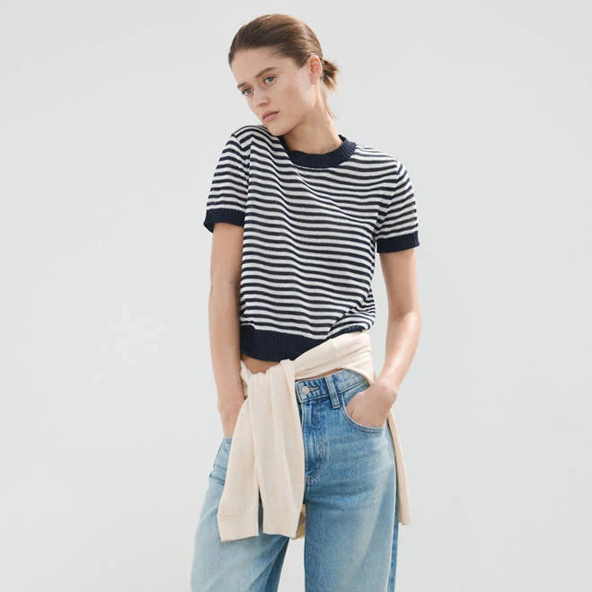 sweater MANGO Striped Crop Sweater shop.mango.com $49.99