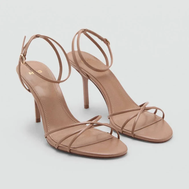 shoes MANGO Women's Crossed Strap Heeled Sandals shop.mango.com $79.99