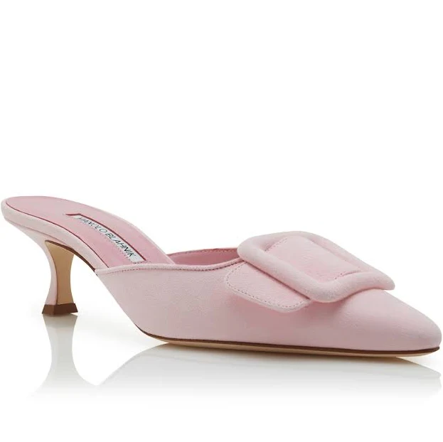 shoes Manolo Blahnik Maysale Buckle Suede Mules Manolo Blahnik $950