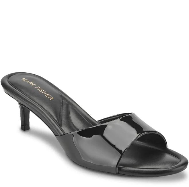 shoes Marc Fisher Women's Sagi Slip-On Kitten Heel Dress Sandals DSW $59.99
