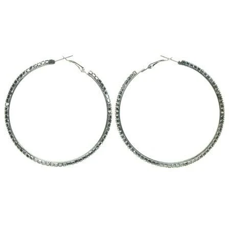 accessory MI AMORE Women's Rhinestone Hoop Earrings Walmart - Mi Amore $16.24