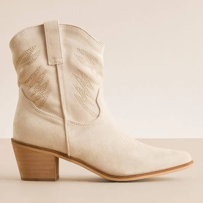 shoes Mi.Im Women's Casey Western Ankle Boots with Buckle Buckle $74.99