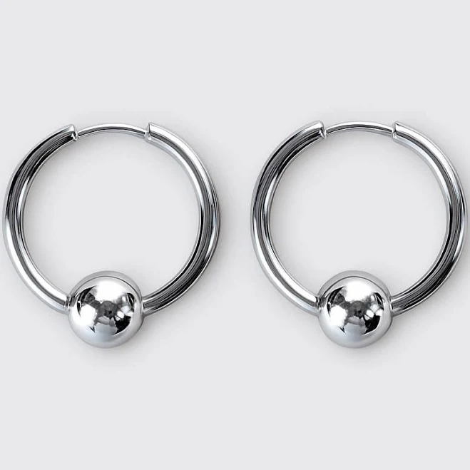 accessory Minimalist Heavy-Duty Steel Hoop Earrings Etsy - Seller $47.14