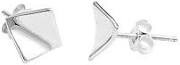 accessory Modern .925 Sterling Silver Geometric Minimalist Stud Earrings Sac Silver $15.36