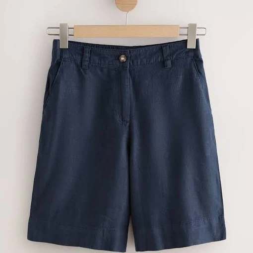 shorts Next Women's Linen Blend Bermuda Shorts Next USA $37