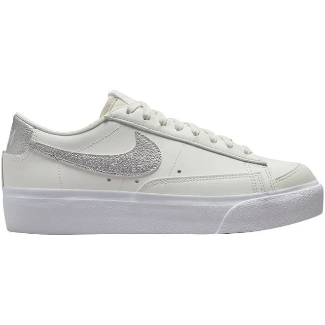 shoes Nike Wmns Blazer Low Platform 'White Metallic Silver' | Women's Size 8 GOAT $77