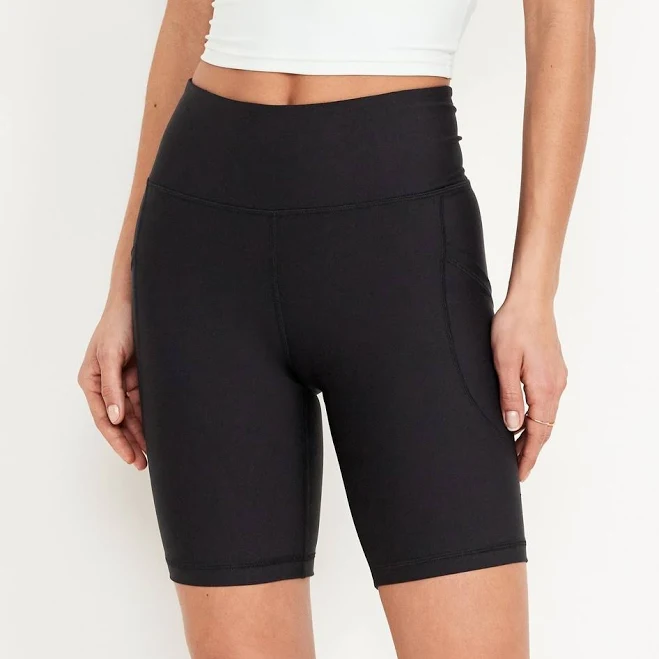 bottom Old Navy Women's High-Waisted 8-Inch Biker Shorts Old Navy $18.89