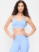top Old Navy Women's Light Support Fluid Seamless Ribbed Sports Bra Old Navy $19.99