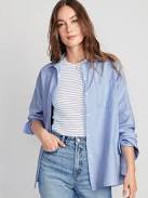 top Old Navy Women's Oversized Button-Down Boyfriend Shirt Old Navy $23.99