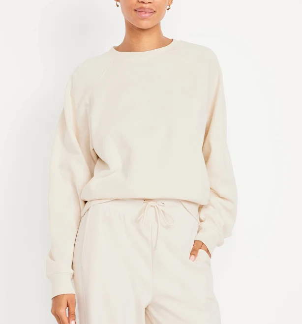 top Old Navy Women's Oversized Raglan Sweatshirt Old Navy $22.19