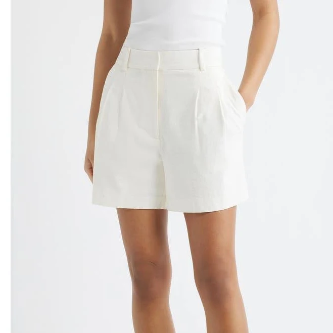 bottom Open Edit Everyday Pleated Linen Blend Shorts Nordstrom $69.5