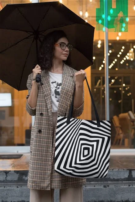 bag Optical Illusion Tote Bag Etsy - AgapeShoppeCo $21.7