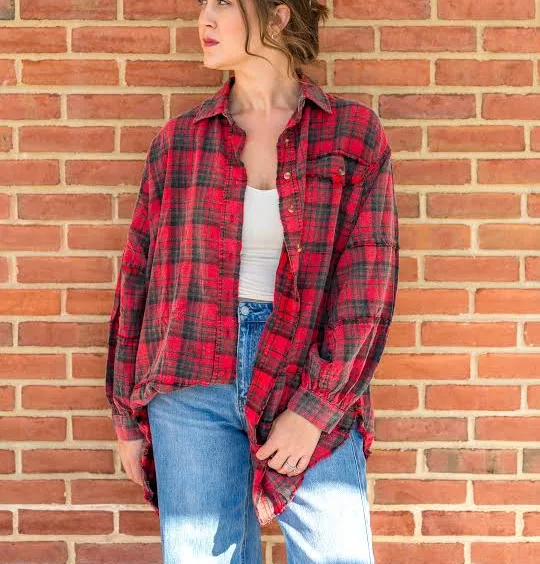 outerwear Plaid Oversized Flannel TheAllyCatWalk $64