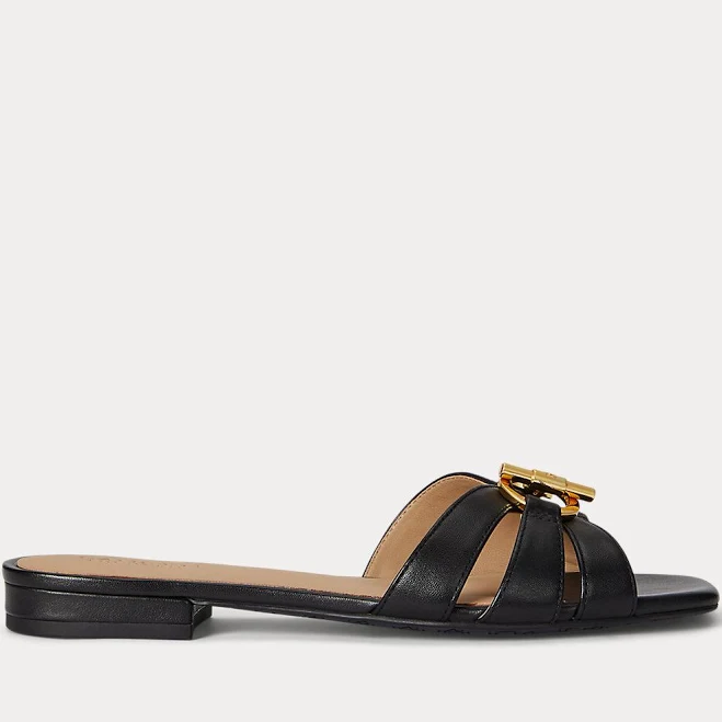 shoes Ralph Lauren Women's Blaike Nappa Leather Slide Sandal Ralph Lauren $145