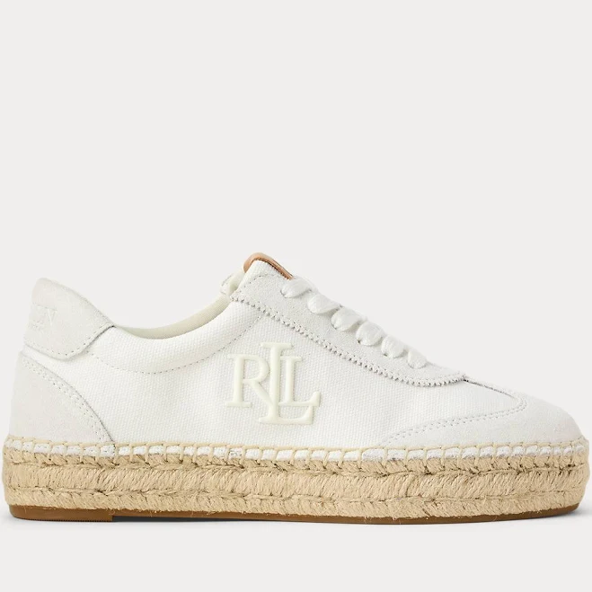 shoes Ralph Lauren Women's Luize Canvas & Suede Espadrille Sneakers Ralph Lauren $150