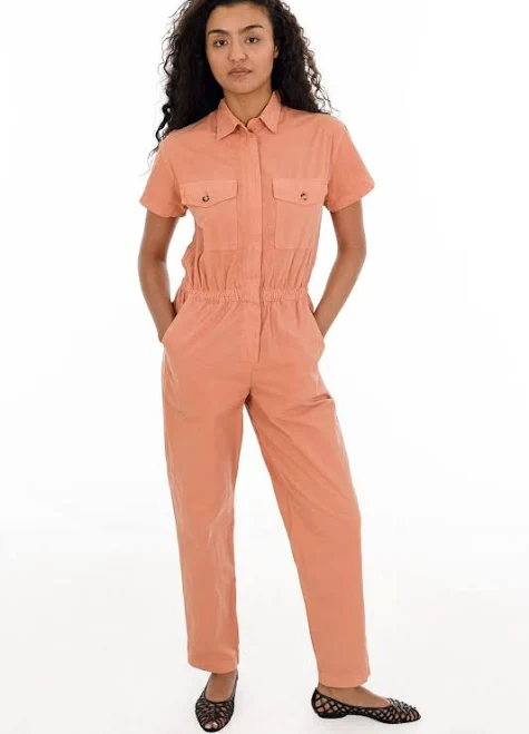 romper RJC3201GD Short Sleeve Utility Jumpsuit Los Angeles Apparel $198