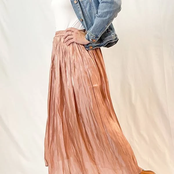 skirt Salted Avenue High Waist Satin Midi Skirt Jane.com $39.99