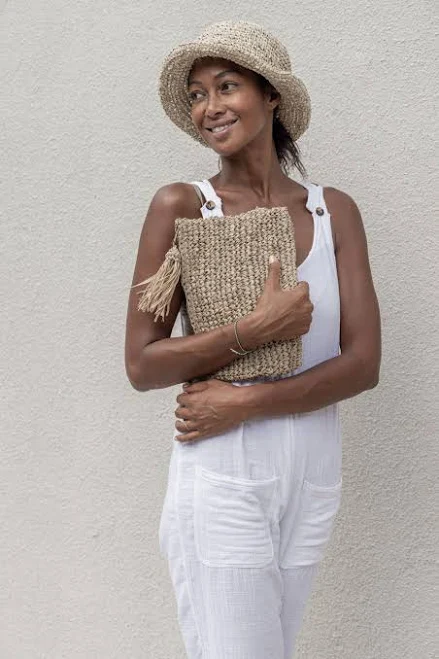bag Seagrass Clutch with Tassel Zipper Etsy - VillageThrive $39