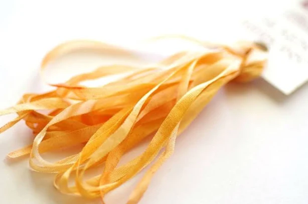 tool Silken Ribbons 4mm & 7mm by The ThreadGatherer. SR4 031 Soft Apricot Etsy - TheThreadGatherer $6.5