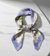 accessory silkgrace Floral Silk Hair Scarf Lavender & Ivory, Square Hair Scarf 70x70cm, Elegant Head Scarf for Women Etsy - Seller $20.17