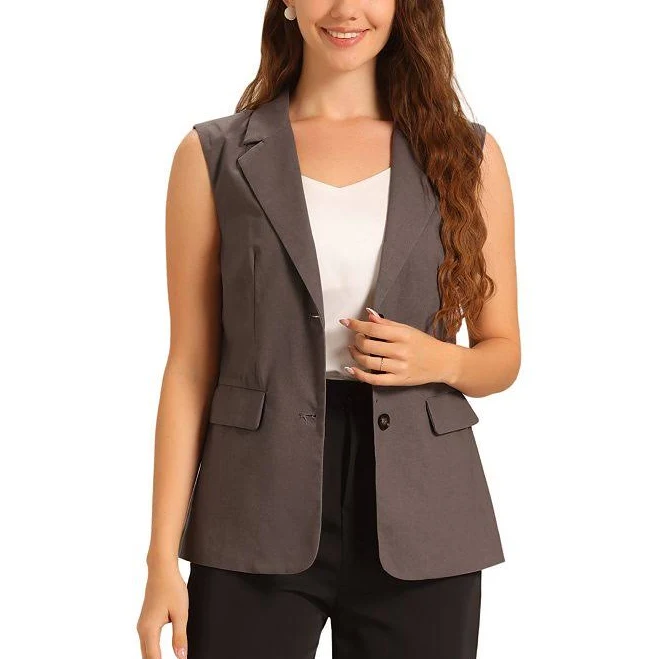blazer Sleeveless Blazer for Women's Business Casual Linen Work Office Suit Vest Jacket, Size: XS, Grey Brown Kohl's $39.99