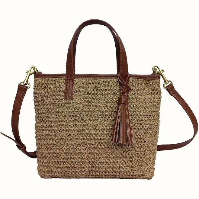 bag Sonoma Goods For Life Mini Pocket Tote Bag, Natural Straw Kohl's $36