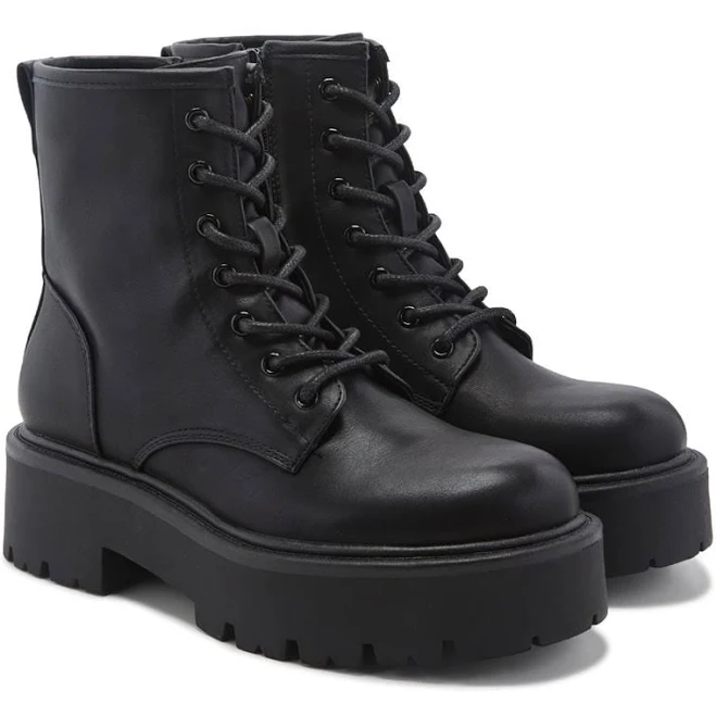 shoes Steve Madden Girl Women's Madden Chant Lace Up Boots Famous Footwear $49.98